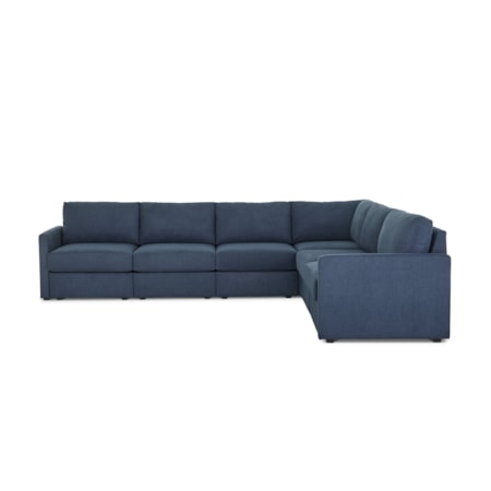 Narrow-Arm 6-Seat Sectional Sofa