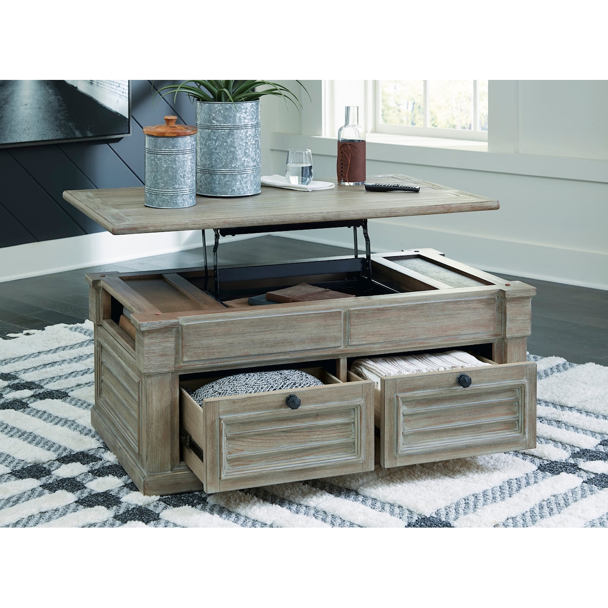 Ashley Furniture Signature Design Moreshire Lift Top Coffee Table