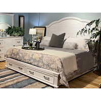 Farmhouse Queen Bed with Footboard Storage