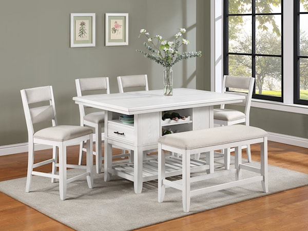 6-Piece Counter Height Dining Set