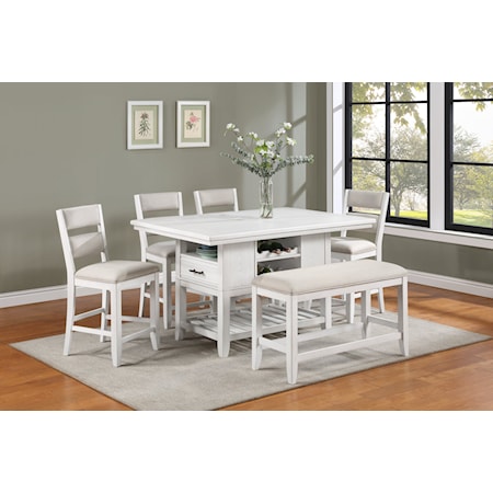 6-Piece Counter Height Dining Set