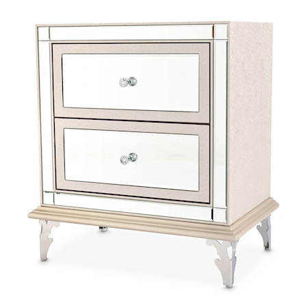 Upholstered 2-Drawer Nightstand