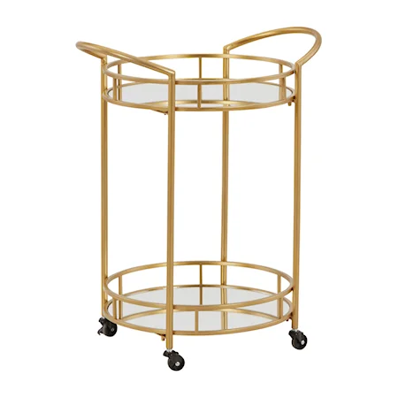 Goldtone Bar Cart