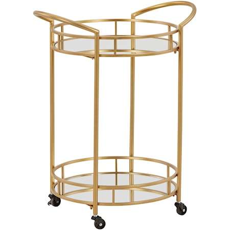 Goldtone Bar Cart