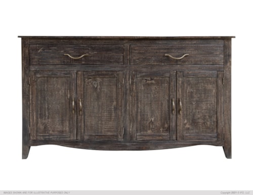 Nogales Rustic 4-Door Storage Console