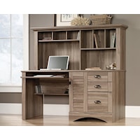 Cottage 3-Drawer Office Computer Desk with Hutch