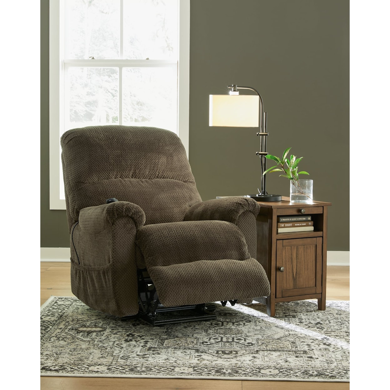 Signature Design by Ashley Shadowboxer Power Lift Recliner