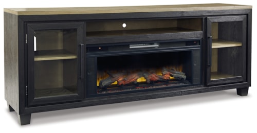 83" TV Stand With Electric Fireplace