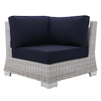 Sunbrella® Outdoor Patio Wicker Rattan Corner Chair
