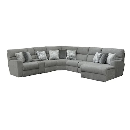 Contemporary 7-Piece Sectional with USB Port