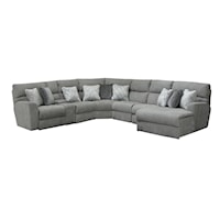 Contemporary 7-Piece Sectional with USB Port