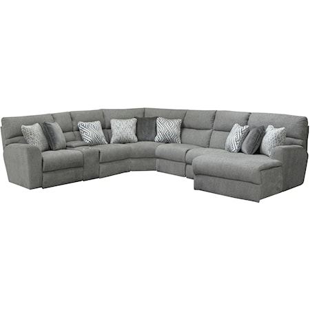 Contemporary 7-Piece Sectional with USB Port
