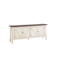 Farmhouse 84" Console with Adjustable Shelves