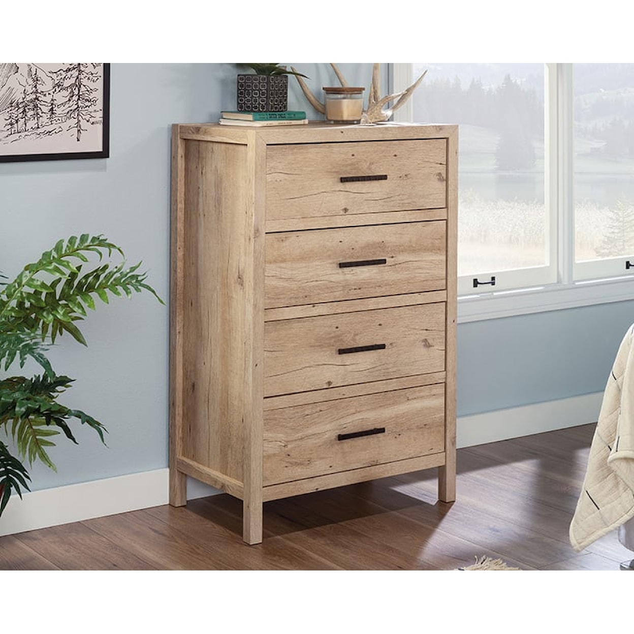 Sauder Pacific View Four-Drawer Bedroom Chest
