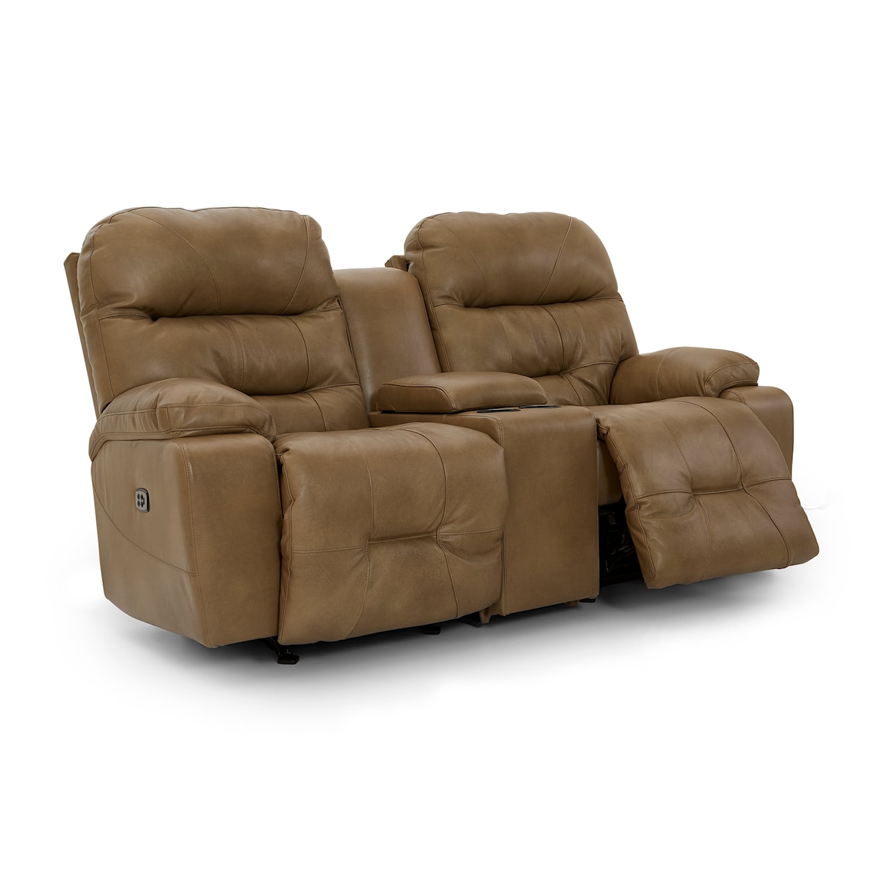 Best Home Furnishings Ryson Space Saver Reclining Console Loveseat