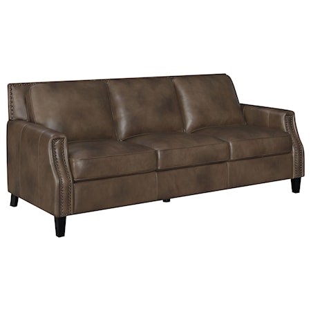 Leaton 2-piece Recessed Arm Sofa Set Sugar