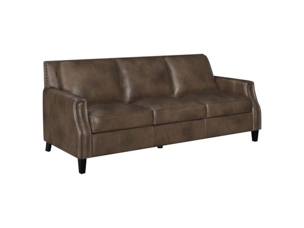 Leaton 2-piece Recessed Arm Sofa Set Sugar