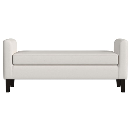 Rex Fabric Accent Bench w/ Armrests