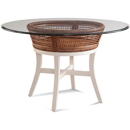 Boone 48" Round Glass Top Dining Table