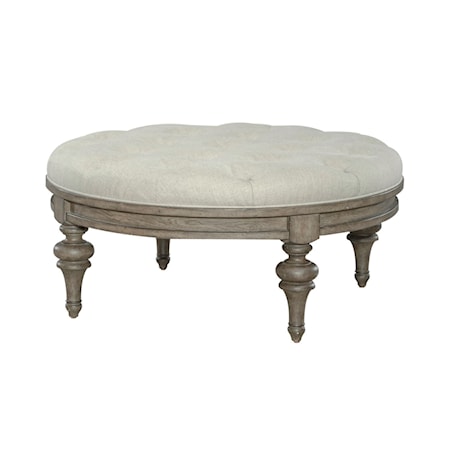 Round Cocktail Ottoman