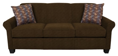 Transitional Sofa with Accent Pillows