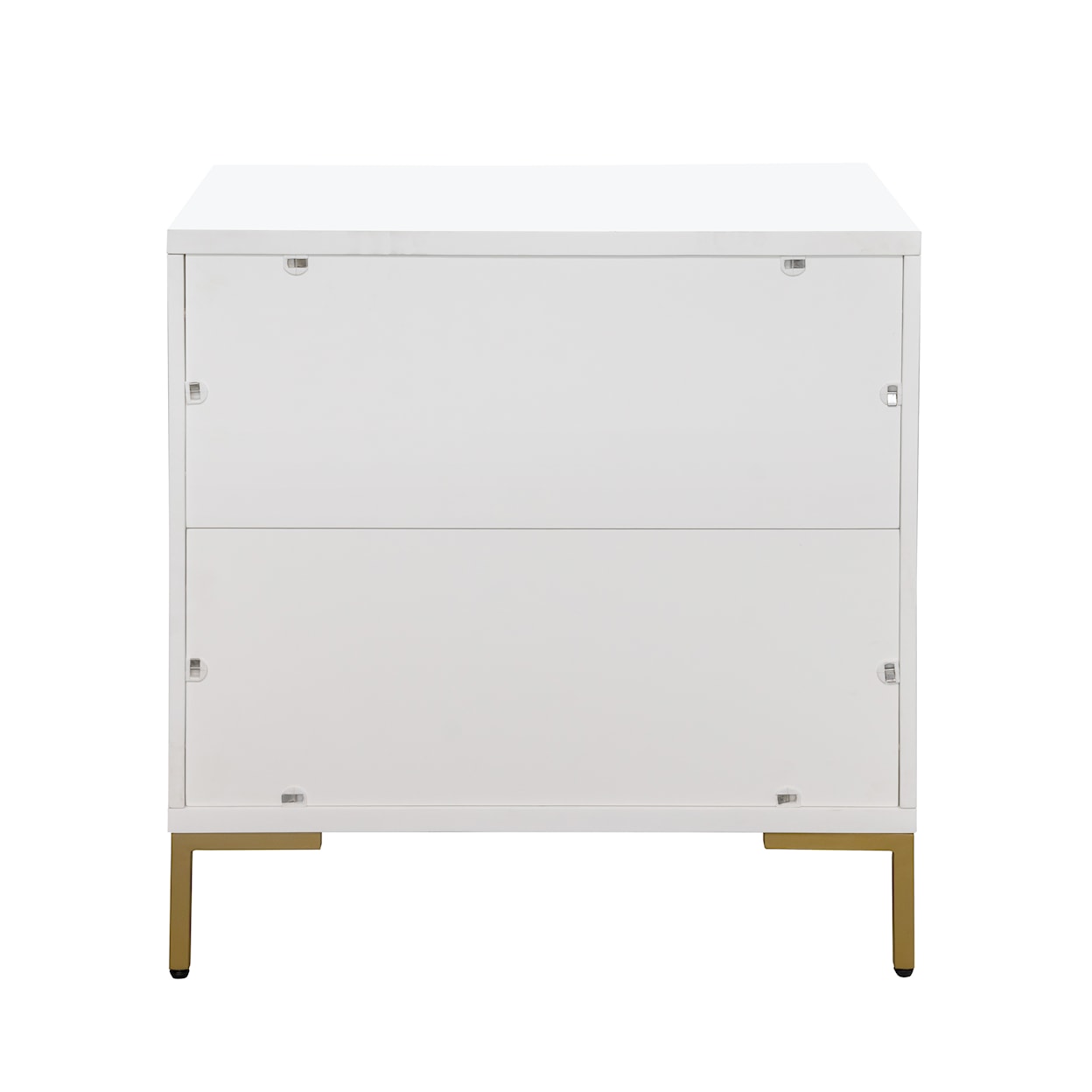 Accentrics Home Accents White and Gold Two Door Accent Chest