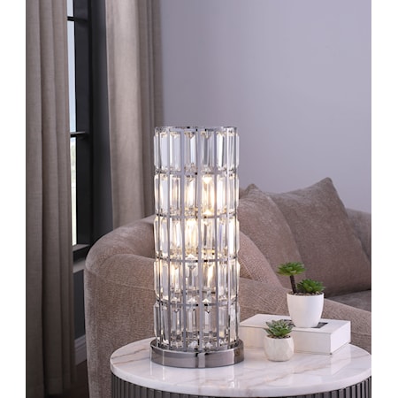 20-inch Crystal Shade Bedside Table Lamp