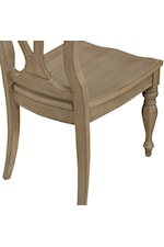 Liberty Furniture Magnolia Manor Traditional Splat Back Side Chair with Turned Legs and Nylon Chair Glides