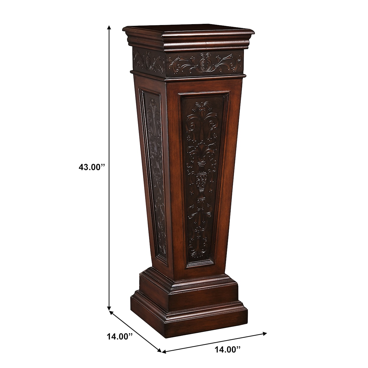 Accentrics Home Accents Faux Metal Inlay Accent Pedestal