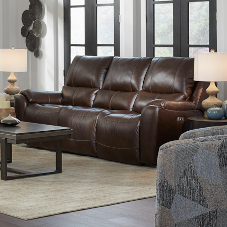 Power Headrest Double Reclining Sofa