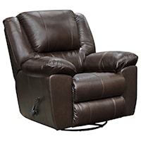 Swivel Glider Recliner with Pillow Arms