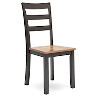 Casual Dining Room Side Chair with Ladder Back