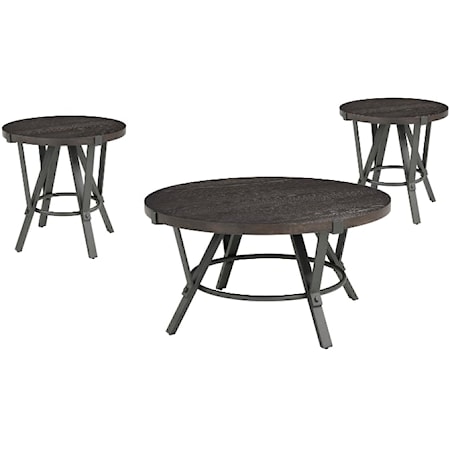 Industrial 3-Piece Occasional Set