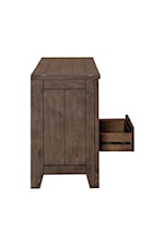 Liberty Furniture Arrowcreek Rustic Contemporary Chair Side Table with Lower Shelf
