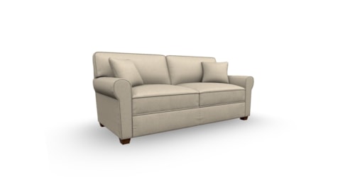 Transitional Queen Memory Foam Sleeper Sofa with Two Pillows