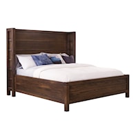 Fontana King Shelter Panel Bed with Low Footboard