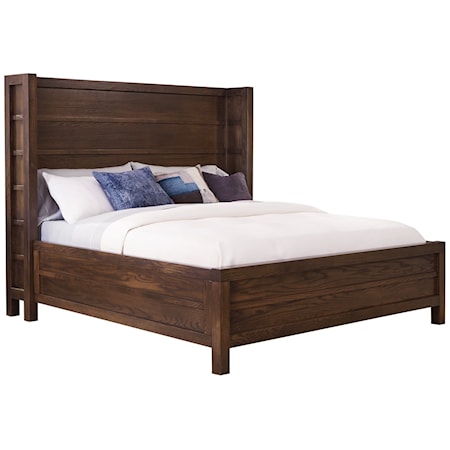 King Low Footboard Shelter Panel Bed