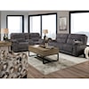 Design2Recline Top Gun Power Headrest Loveseat w/ Console & Next Le