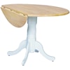 John Thomas Dining Essentials 42" Round Drop Leaf Pedestal Table