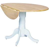 42" Round Drop Leaf Pedestal Table