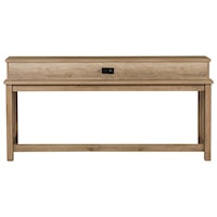 Farmhouse Console Bar Table with USB Ports