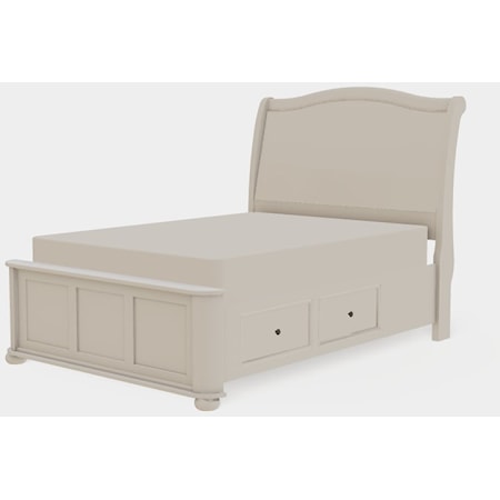 Full Upholstered Bed Right Drawerside