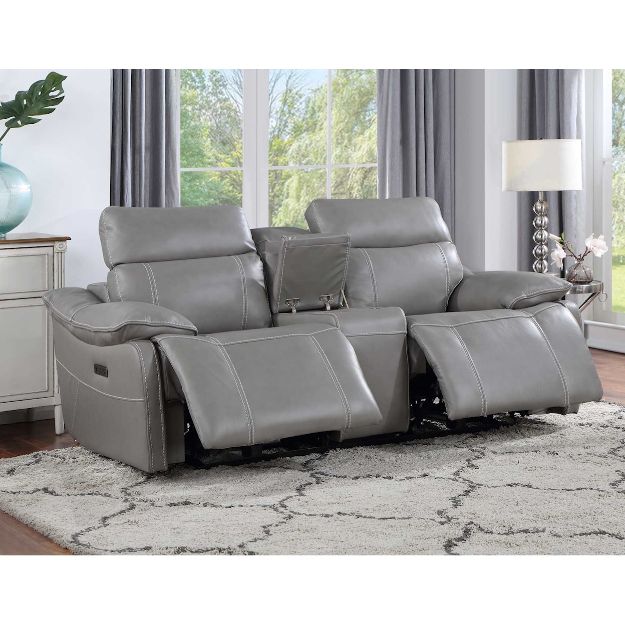 Steve Silver Alpine Power Reclining Console Loveseat