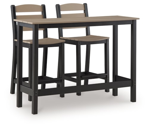 Outdoor Counter Table And 2 Barstools