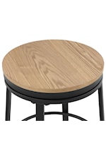 Steve Silver Magnolia MAGS NATURAL AND BLACK PUB STOOL | 2PK