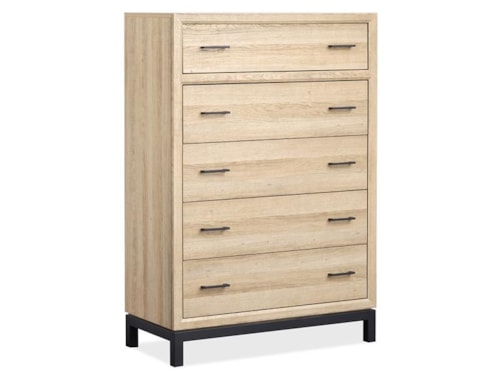 Modern Industrial 5-Drawer Chest with English Dovetail Design
