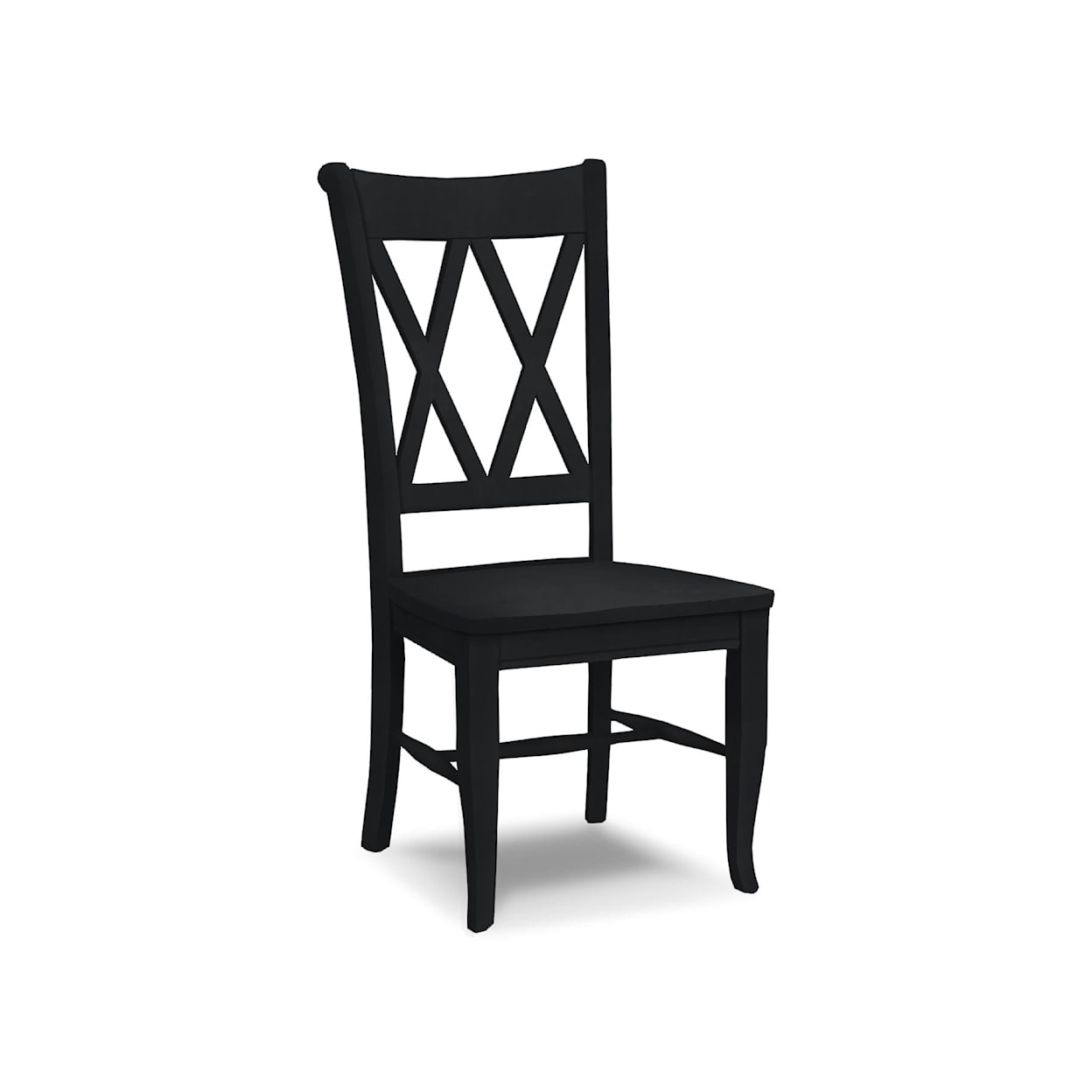Carolina Dinette Hampton Dbl X Back Chair (RTA) in Black