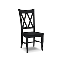 Farmhouse Dbl X Back Chair (RTA) in Black