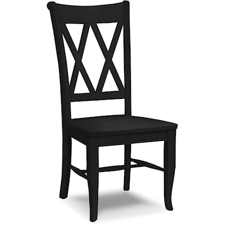 Dbl X Back Chair (Built) in Black