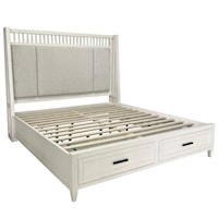 Americana Modern Farmhouse King Shelter Bed with Storage